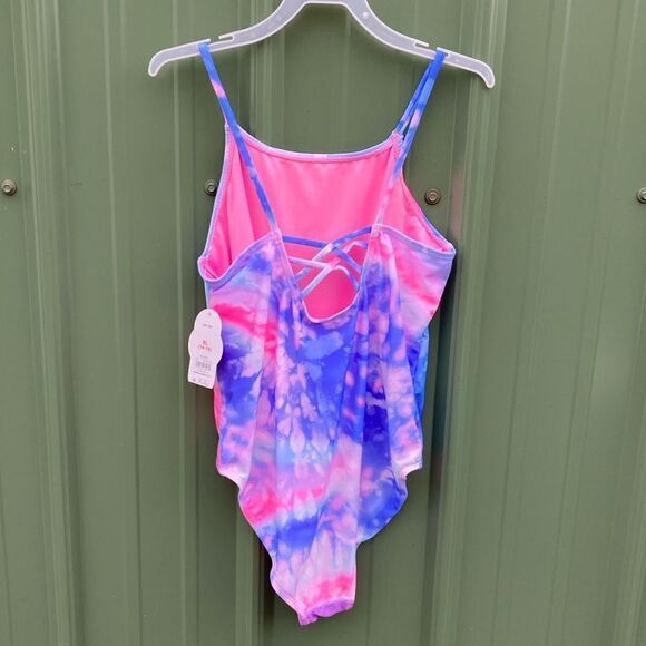 Girls Flounce Bikini & Unicorn One Piece Swimsuit Bathing Suit 2-Pack XL - Picture 5 of 11